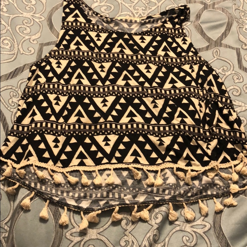 Francesca’s Tassel Crop Top